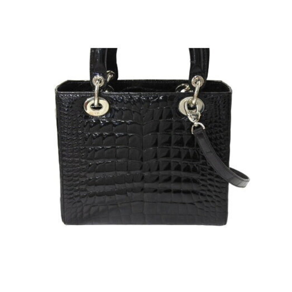 Dior handbag Christian leather Lady crocodile - Picture 3 of 8